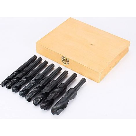 PUNTE TRAPANO 8 pz PER FERRO HSS 14 25,5 MM RIDOTTE METALLO ACCIAIO CASSETTA