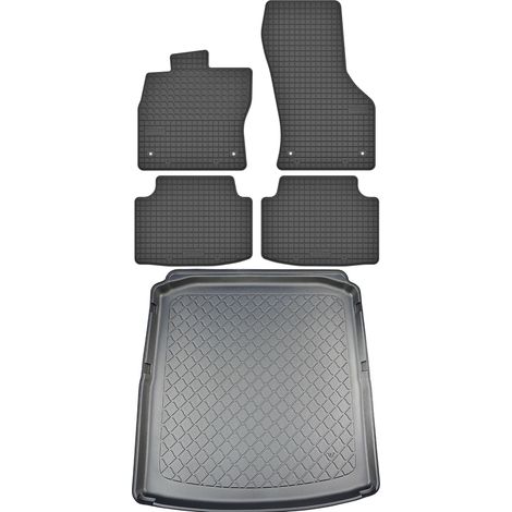 Skoda Octavia IV Hatchback desde junio de 2020. Juego de alfombrillas de goma para coche y alfombrilla para maletero.