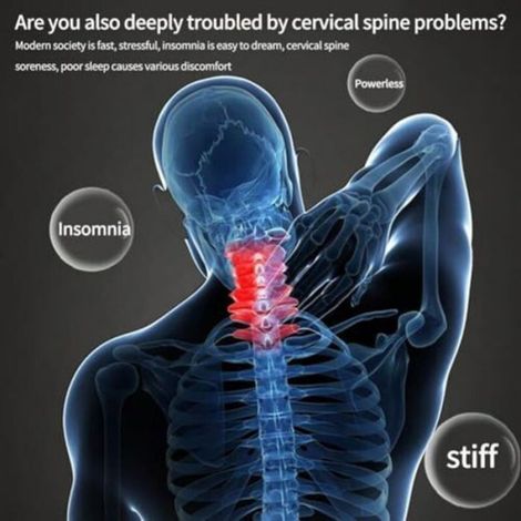 Oreiller Cervical - Mousse À Mémoire De Forme - Pour Sommeil Sur Le Côté Dos Ventre - 6 Zones Anatomiques - 1 Pièce (1/5)