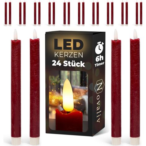 24x Novaliv LED Kerze Echtwachskerzen (1/5)