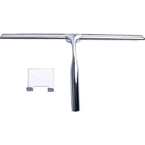 Shower Squeegee Stainless Steel Squeegee Window Wiper Cleaner with Sticky Hook for Car Glass Bathroom Home Scraper Tool (1/4)