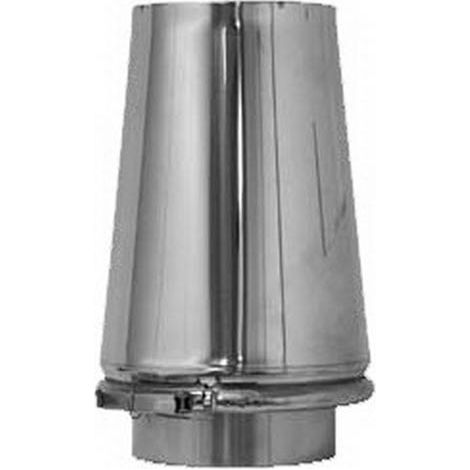 Canna fumaria parete doppia coibentata inox terminale cappello conico dn 350/400