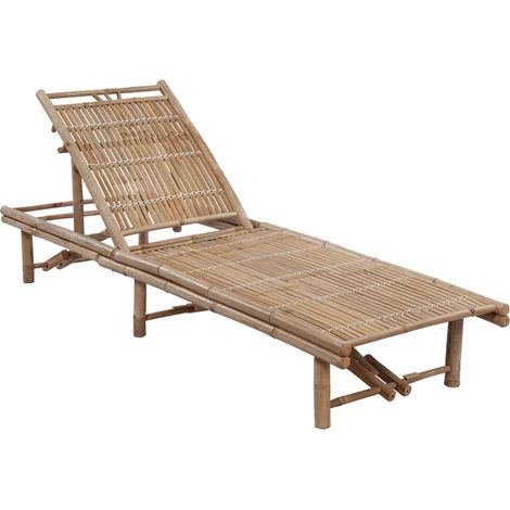 Maison Exclusive - Garten-Sonnenliege mit Auflage Bambus