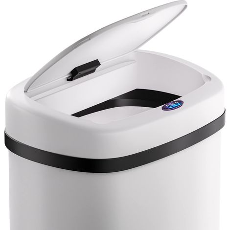 50l sensor waste bin stainless steel white (1/5)