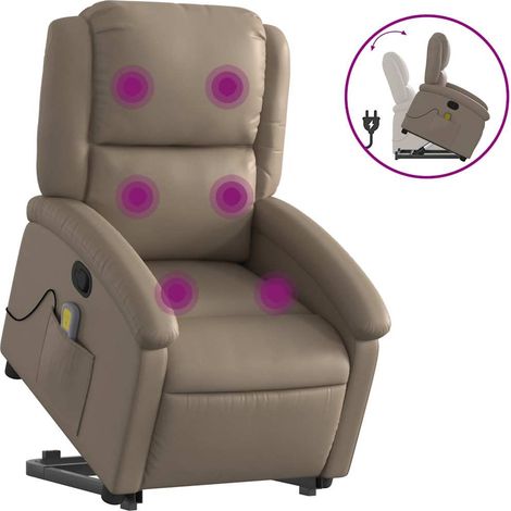 Maison Exclusive - Sillón reclinable masaje pie cuero artificial (1/5)