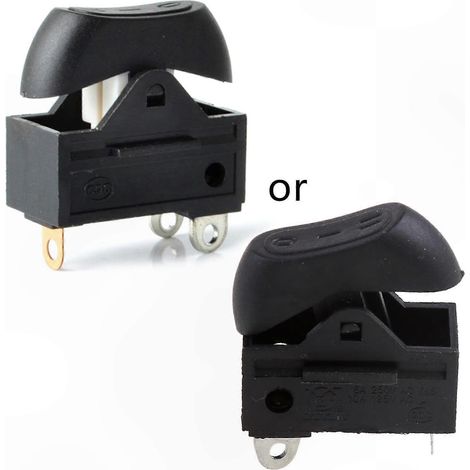 Interrupteur à bascule 3 broches pour sèche-cheveux électrique, pièce de rechange noire et rouge pour la réparation du sèche-cheveux (1/5)