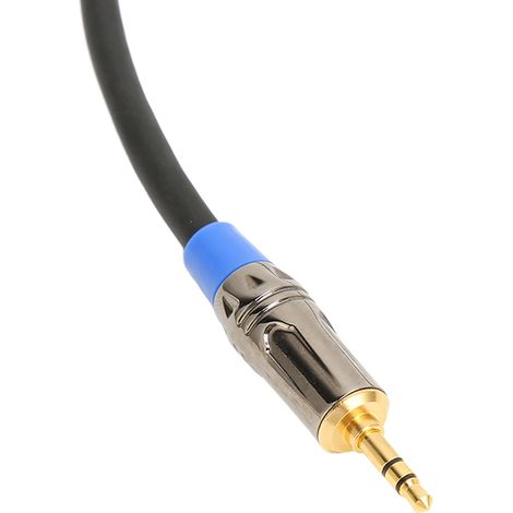 Câble XLR mâle vers jack 3,5 mm stéréo sans perte avec réduction de bruit pour microphone, cordon symétrique pour appareil photo et ordinateur, 30 cm (11,8 pouces). (1/4)