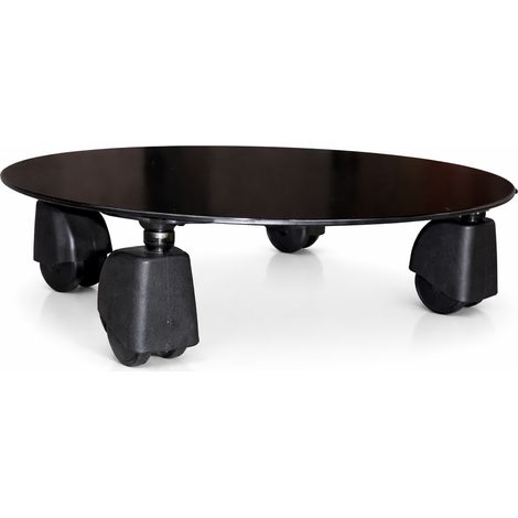 Supporto per Piante con Ruote Girevoli, base con Diametro 30 cm, Portata 100 Kg, 4 Ruote, Supporto Mobile per Piante Pesanti, Rialzo da Terra