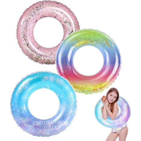 Lot de 3 jouets gonflables pour piscine pour enfants de 2 à 5 ans, jouets de plage et de piscine
