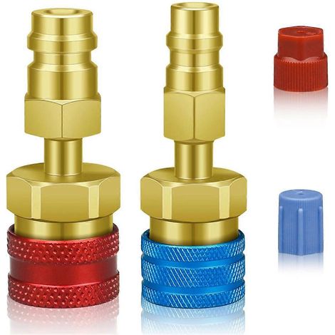 Adaptateur à raccord rapide pour R1234YF/R12 vers R134A, connecteur adaptateur haute et basse tension pour climatiseur automobile (1/5)