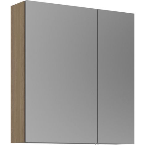 Mobile da bagno con specchio "Purus Desna 60" - 60 x 16 x 66 cm - Rovere Sonomo (1/3)