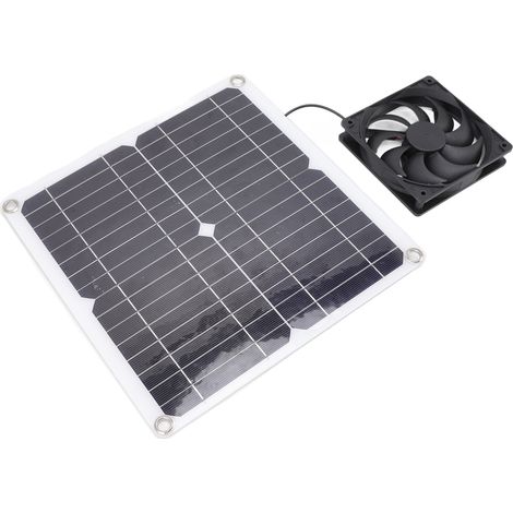 12-W-Solarset mit Ventilator und Photovoltaikmodul für Gartenhaus (ohne Batterie) (1/5)