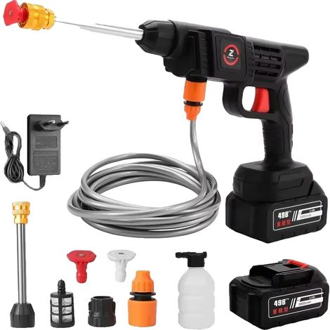 Pistola de lavado de autos inalámbrica de alta presión, caudal de 240 L/H, presión de 3,5 MPa. (1/2)