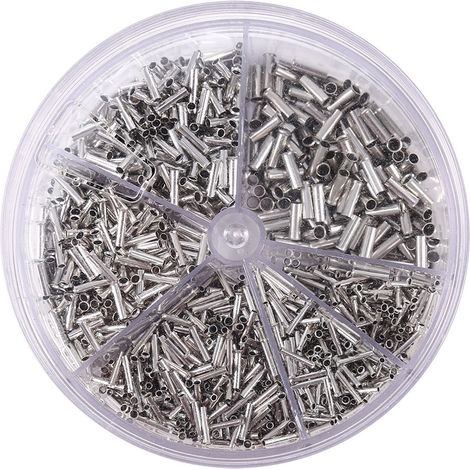 Kit 1900 pièces Embouts de câblage cuivre à sertir ignifuges, connecteurs de terminaison de fil, 0,5-2,5 mm² (1/5)
