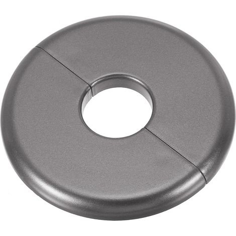 Plaque d'Écussons Auto-Adhésive Ronde en ABS 0.93"/23.5mm, Couverture Murale pour Tuyau d'Eau, Cache Mitigeur Douche Boucles Rosace Robinet Chauffage Plomberie Mural, Gris (1/5)