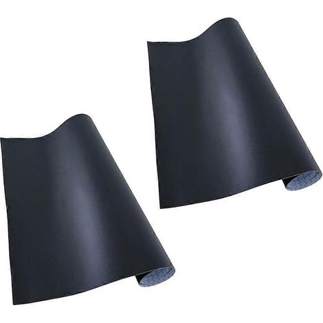 Lot de 2 tableaux noirs autocollants amovibles en PVC de 45 x 200 cm à faire soi-même, pour la maison, la salle de classe ou le bureau (noir).-200X45cm-Black