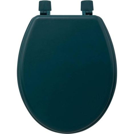 5Five Simply Smart – Abattant WC en bois HDF bleu pétrole – Charnières en plastique – Installation facile sans outils – Confort ergonomique (1/6)