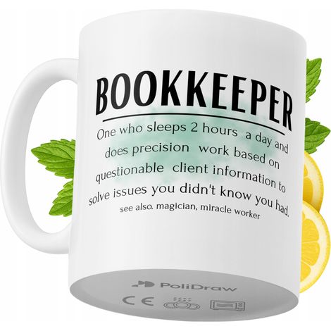 Lustige Kaffeetasse mit witzigem Textdesign für Buchhalter – ideal für Geburtstage, Namenstage und Feiertage. Hochwertige Tasse für besondere Anlässe im Büro oder Homeoffice. Farbe: Weiß, 330 ml.