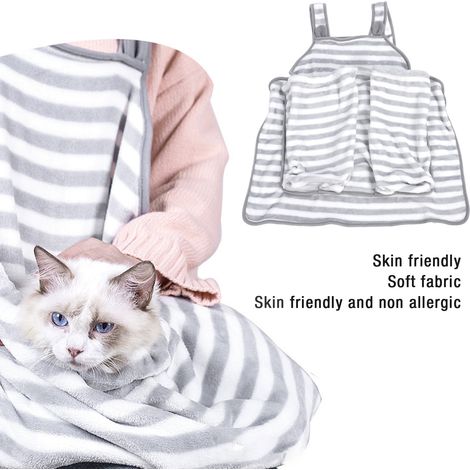 Tablier de Portage pour Chat en Polaire Douce et Respirante, Confortable et Chaud pour le Transport des Animaux de Compagnie (1/4)