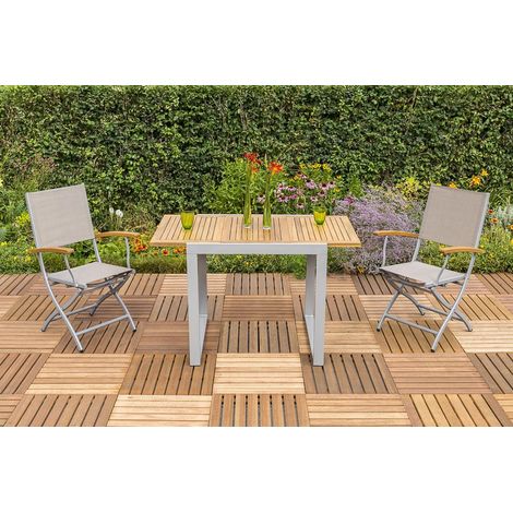 Naxos Set 3tlg 2 Sessel Balkontisch 80(120)x70cm