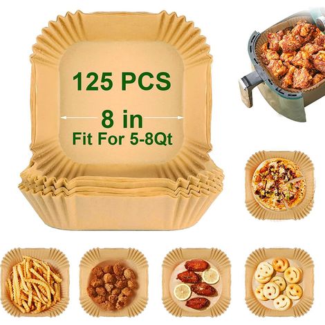 Papier Cuisson Silicone Carré Pour Air Fryer Et Four Résistant À La Chaleur Antiadhésif Absorbe Huile Lot De 50 (1/5)