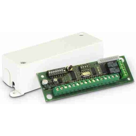 Konzentrator mit 8 verdrahteten Eingängen mit Anschlussmöglichkeit für 8 elektronische Ausgänge und 2 Relaisausgänge mit potentialfreien Kontakten