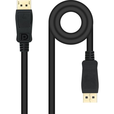 Cable DisplayPort Nanocable 10.15.2605/ DisplayPort Macho - DisplayPort Macho/ 5m/ Negro