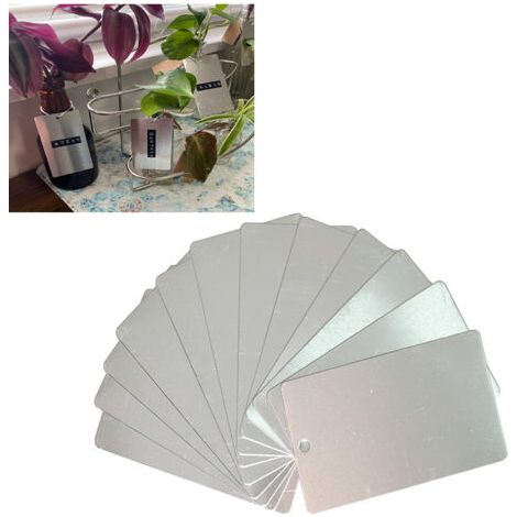 Lot de 50 étiquettes en aluminium pour plantes - Étiquettes pour arbres et jardin - Impression vierge pour une identification durable (1/5)