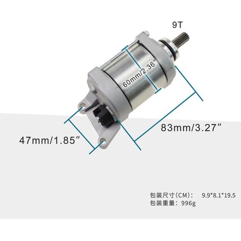 Le démarreur électrique GOOFIT 9T 12V est compatible avec le YFZ450R 2009-2021 18P-81890-00 (1/4)
