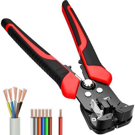 Automatic Wire Stripper, Self-Adjusting Cutting Pliers, Stripping/Cutting/Crimping, for Stripping and Cutting, Electrical Cables (1/4)