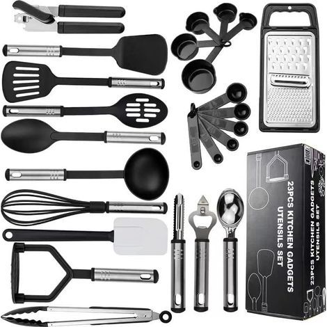 Nylon and silicone utensils, 24-piece set, kitchen tools, kitchen spoon, spatula, wholesale/612 (1/5)