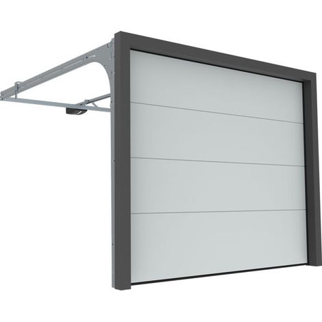 4M – Porte de garage sectionnelle manuelle 2400x2000mm – Linteau 100mm – Isolation renforcée – Système de rails silencieux