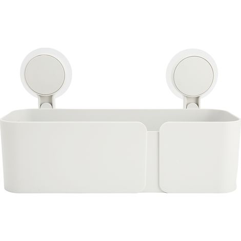 Lot porte-outils mural grand format, boîte de rangement suspendue sans perçage, avec 2 crochets adhésifs, fixation murale solide, organisateur polyvalent (1/5)