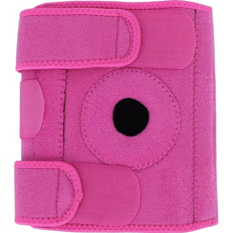 Genouillère de compression pour soulager la douleur arthritique et les blessures, idéale pour la récupération. Genouillère de protection Kenn, rose rouge. (1/5)
