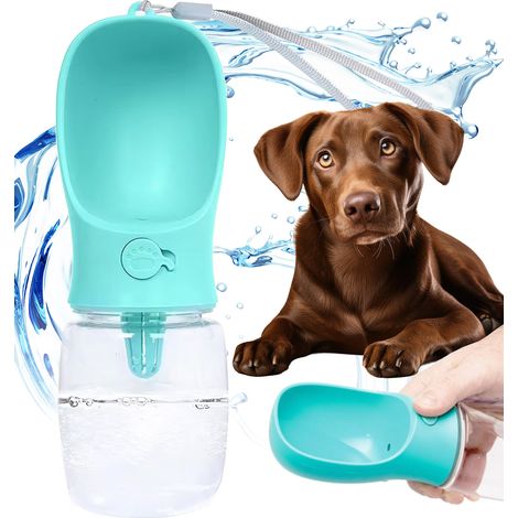 Reiseflasche für Hunde, 350 ml, türkis