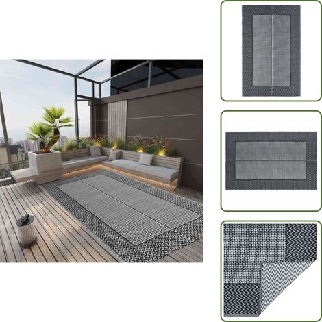 Tappeto grigio - vidaXL Tappeto da Esterni ARAKIL Grigio 190x290 cm in PP - Tappeto per balcone