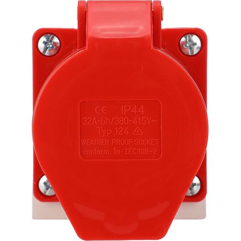 124 32A 3-Phasen IP44 Generator-Industriestecker, wasserdicht und staubdicht, AC 380 V – 415 V (1/5)