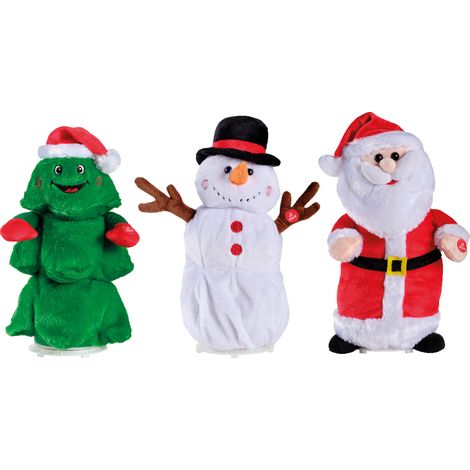 Set de 3 Figuras de Navidad en Poliéster L 17 x P 17 x H 32 cm