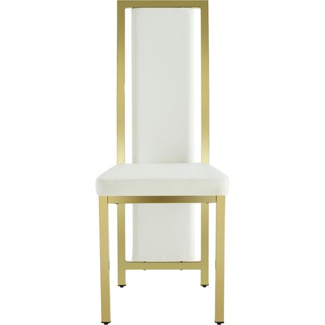 Set tavolo e 4 sedie da pranzo rotondo 88 cm in vetro temperato e metallo oro (1/5)