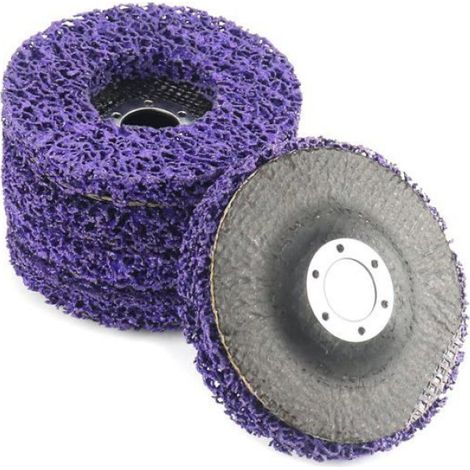 Disque de Meulage - 115 mm - Pour Meuleuse d'Angle - Métal Plastique Bois Pierre Ciment - Violet - Lot de 5 (1/5)