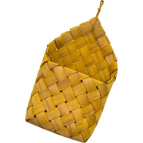 Panier suspendu artistique en bois, jardinières murales artisanales, support pour fleurs séchées (1/4)