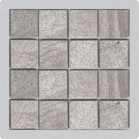 Alca Rejillas - Rejilla para insertar azulejos 9x9 cm, acero inoxidable MPV016 (1/2)
