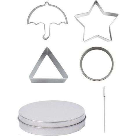 Emporte-pièces avec boîte de rangement, emporte-pièces à aiguilles pour biscuits/sandwichs, moules à bonbons/chocolat, jeux/accessoires de bricolage (1/5)