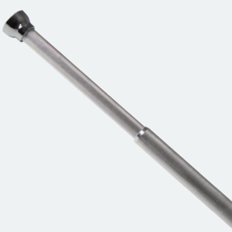Barre tringle pour rideau de douche ou baignoire extensible sans perçage en Alu ARIK 75-125cm Finition Brillante Spirella