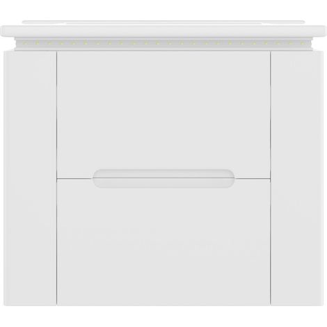 Meuble vasque suspendu 60x46x48.5cm blanc LED radar (1/5)