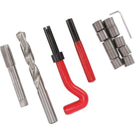Kit de réparation de filetage M14x2, foret et taraud en acier, inserts de filetage pour moteur automobile, outil de visserie professionnel (1/5)