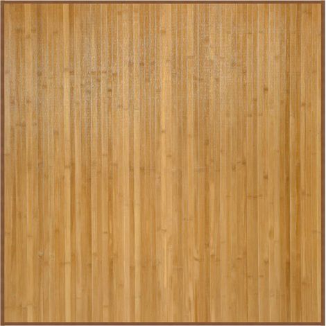 Quadratischer Naturteppich 100x100 cm Bambus