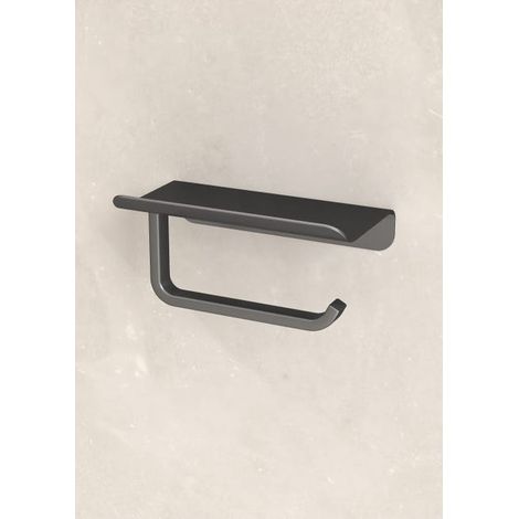 Soporte para papel higiénico Crezuo para baño, soporte para teléfono sin necesidad de taladrar
