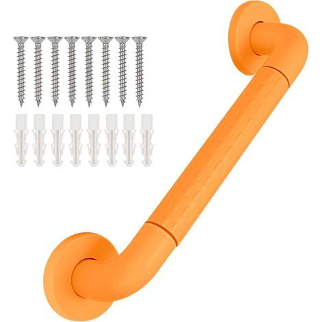 Barres d'appui de salle de bain, antidérapantes, adaptées aux personnes âgées et handicapées, adaptées aux baignoires, toilettes et escaliers, 40 cm (1/5)