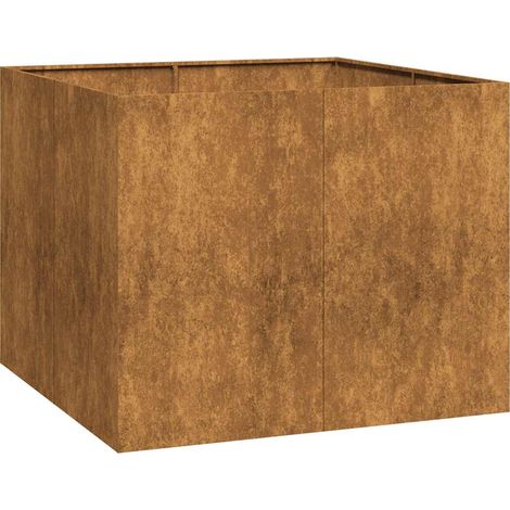 Jardinière,Bac à fleurs,Pot de fleurs rouillé 100x100x80 cm acier inoxydable CFW87358 (1/5)
